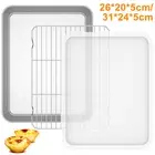 Baking Tray with Rack and Lid Stainless Steel Oven Trays with Rack BT