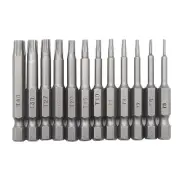 12Pack 1/4" Hex Shank Magnetic Torx Heads Screwdriver Drill Bit Set Tamper Proof