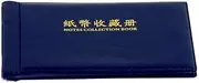 AIMALL Navy BankNote 40 Pages Album Stock Collection Storage Currency Holder Pocket with 20 Sleeves for Collectors, Soft Touch Transparent Storage for Paper Money