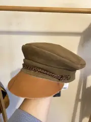 NWT SOLD OUT Brixton Kayla Brown Suede Leather Hat Size S