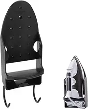 TOMVAES Ironing Board Holder, Wall Mount Storage Ironing Board Hook Hanger, Iron and Ironing Board Holder Wall Rack for Laundry Rooms Storage Organizer (Black)