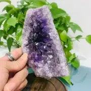 483g Natural Amethyst Geode Mineral Specimen Crystal Quartz Energy Decoration