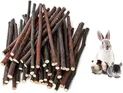 400g (14oz) Apple Sticks, Natural Apple Branch Pet Snacks Chew Toy, Molar and Teeth Grinding Toy for Small Animal Rabbits, Chinchillas, Hamsters, Guinea Pigs