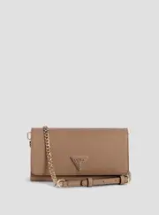GUESS Taupe Noelle Crossbody Organiser in Beige