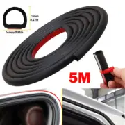 5m Rubber Moulding Car Tunrk Door Edge Seal Strip Pinchweld Trim Sealing D Shape (for: Fiat)