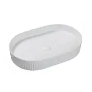 Baiachi 560x365mm Ceramic Above Counter Fluted Basin Matte White