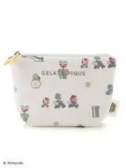 Super Mario Bros. x Gelato Pique collaboration character pattern tissue pouch