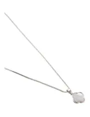 [Mocha] Pearl Clover Necklace in Silver