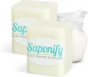 (0.9kg, Goat's Milk) - Saponify 0.9kg Goat's Milk Melt and Pour Soap Base - Make Your Own Gentle Glycerine Soaps with Our Professional Grade Base