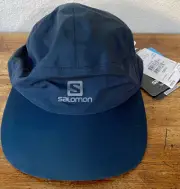 Salomon Mesh 5-Panel Lightweight Running Training Cap Hat Black Waterproof!