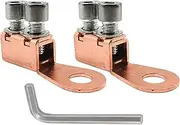 Car Battery Terminal - Fused Terminal Block | Heavy-Duty Battery Terminus Block | Wear-Resistant Cable Post Connectors | Metal Junction Clamp for Automotive, Truck & Utility Power Systems
