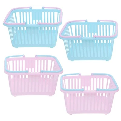 4 Pcs Desktop Storage Basket Easter Eggs Baskets Child Shopping Cart