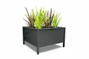 Greenlife Metal Square Leg Planter - 600 x 600 x 380mm - Charcoal