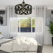 HUGE 4.5 metre wide Linen Look Sheer Eyelet Curtains -221 cm Drop Monaco