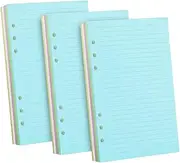 COHEALI 6 Hole Loose Leaf Notebook Paper 5 Color Replacement Pages Binder and Journal Notebook