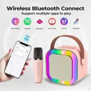 K12 Karaoke Machine Bluetooth 5.3 Portable PA Speaker 1-2 Wireless Microphones