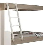 Bunk Bed Loft Bed Hook Ladder, Metal Bunk Bed Ladd with Fitting, Children Room/Dorm Room/RV Bunk Bed Ladder, Load 330lbs (Color : White, Size : 116cm/45.7 Inch)