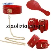 Couples Binding Set Slaver Restraint Collars Handcuffs Ankle Cuffs Bundle Game