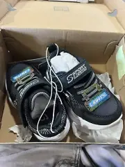 S Sport Skechers Boys Conor Light up Hook & Loop Fashion Sneakers Black Size 5