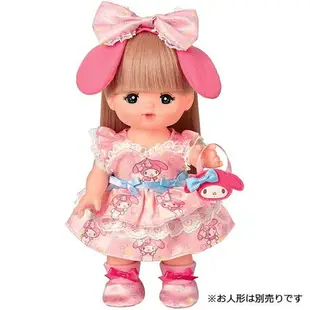 小禮堂 小美樂娃娃 x 美樂蒂 玩偶衣服 洋娃娃 配件 兒童玩具 (粉白)