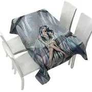 Midwinters Dream Snowy Forest Fairy Tablecloth