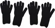 MUSISALY 2Pairs Heat Resistant Hair Curler Gloves Scalding Perm Gloves for Hair Styling Durable Black Thermal Protection for Safe Use with Hair Curlers and Straighteners