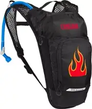 CamelBak Kids' Mini M.U.L.E 50 Oz. Hydration Pack, Black/Flame