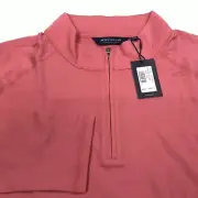 Peter Millar Crown Crafted Men’s Excursionist Flex 1/4 Zip Wool Pullover Red XXL