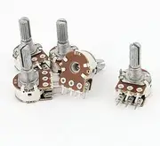 Aexit 5 (Potentiometer) Pcs B1K Type B 1K Ohm 6 Terminal Dual Linear Rotary (12ry54qf268) Taper Potentiometer