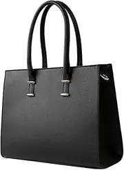 [TINEASUR] Sturdy Handbag Large Capacity Pu Leather Briefcase for Lady Strong Strap Handle