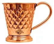 Handmade Pure Copper Diamond Design Beer Moscow Mule Mug 450ml