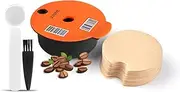 Tas simo Reusable Pods with Paper Filters,Reusable Coffee Capsules Compatible with Bosch Tasimo Machines,Coffee Filters Refillable Coffee Pods with Readable Barcode (220ml)
