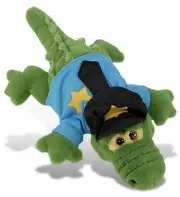DolliBu Green Alligator Police Officer Plush with Cop Uniform and Cap – 14 Inch