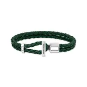 Buy Double bracelet with braided, green leather by Thomas Sabo online - THOMAS SABO Australia