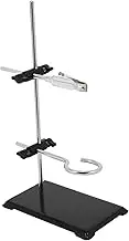 Laboratory Grade Metalware Set Metal Lab Clamp Stand with Cast Iron Base for Chemistry Experiments and Versatile Support for Funnel and Condenser