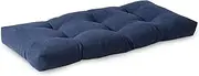 Custom Bench Cushions 120 x 40 120 x 45 150x 50cm for Indoor/Outdoor Furniture, Tufted Swing/Piano Seat Cushion with Non-Slip Bottom, Bench Pad Cushion for Bay Window/Sofa/Patio(Navy,80x30cm x10cm Thi