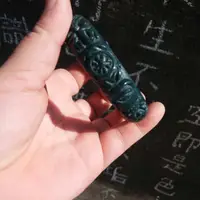 在飛比找蝦皮購物優惠-八吉祥西藏綠阿卡天珠鐲 絕無僅有 僅此一個了