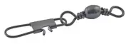 Danielson 2500SPBLK1/0 Barrel Swivel w/Interlock Snap Black Size