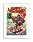 SCIENCE MAGAZINE COVER MODERN MECHANIX ILLERY TOWER WEIRD Canvas art Prints