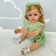 22" 3D Visible Veins Full Body Vinyl Reborn Doll Toddler Girl Waterproof Toy Toy