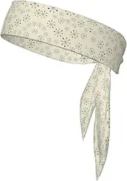 [YANYU] Absctract Geometric Pattern Space Print Sports Head Tie Sweat Wicking Head Tie Quick Dry Adjustable for Men and Women