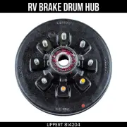 CURT 12 Inch RV Brake Drum Hub Assembly, 7K Axles, 8 on 6-1/2, 9/16 Inch Stud