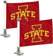ProMark Iowa State Cyclones Flag Set 2 Piece Ambassador Style 8162090126, Team Color, One Size