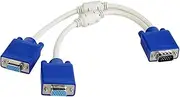 Oxtxuzdm VGA Y Splitter Cable 1 Male to Double Female Adapter Cord Wire for Screen Duplication and Multi Display Setsup 20cm