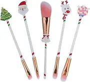 minkissy 5pcs Cartoon Makeup Brush for Beginners Eye Shadow Foundation Powder Brushes with Storage Bag Soft Durable Easy to Clean Present for Makeup Lovers