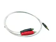4 Ft Silver Plated Audiophile 3.5mm 1/8" to Dual RCA cable.
