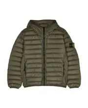 Compass-patch hooded padded jacket 8Y,12Y,10Y military green