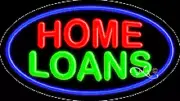 NEW "HOME LOANS" 30x17 OVAL BORCER REAL NEON SIGN w/CUSTOM OPTIONS 14223