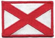 VELCRO® BRAND Fastener Morale HOOK PATCH State Alabama Full Color 3x2"