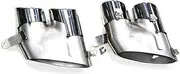 1 Pair 4 Out Stainless Steel Car Exhaust Pipe Compatible For Audi A6 A7 Up To S6 S7 2016-2018 Muffler Tip Tailpipe Exhaust System